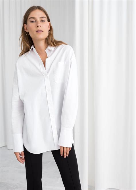 white button up shirt oversized.